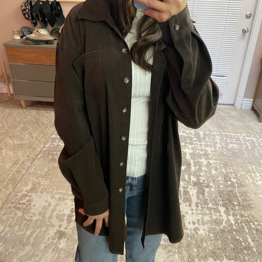 Oversized Suede Top